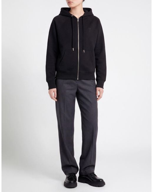 AMI Black Sweatshirt Cotton, Elastane