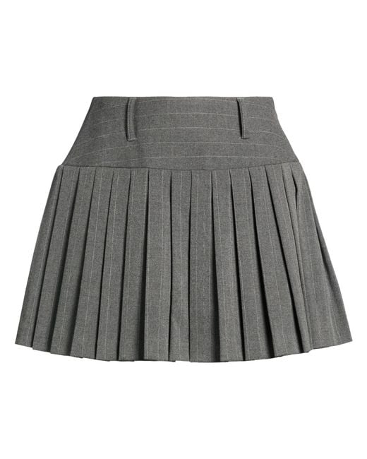 Marc Ellis Gray Mini Skirt Polyester, Viscose, Elastane