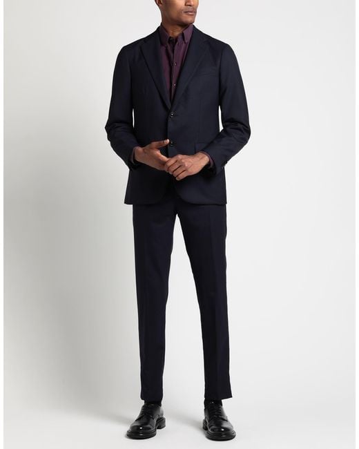 Boglioli Blue Suit Virgin Wool for men