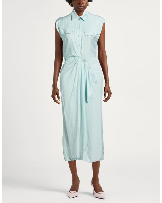 Pinko Blue Maxi Dress Viscose