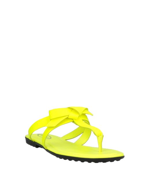 Tod's Yellow Thong Sandal