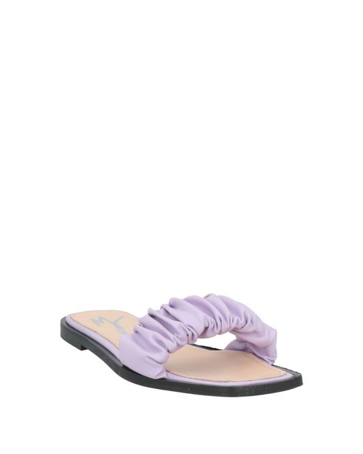 Manila Grace White Lilac Sandals Textile Fibers