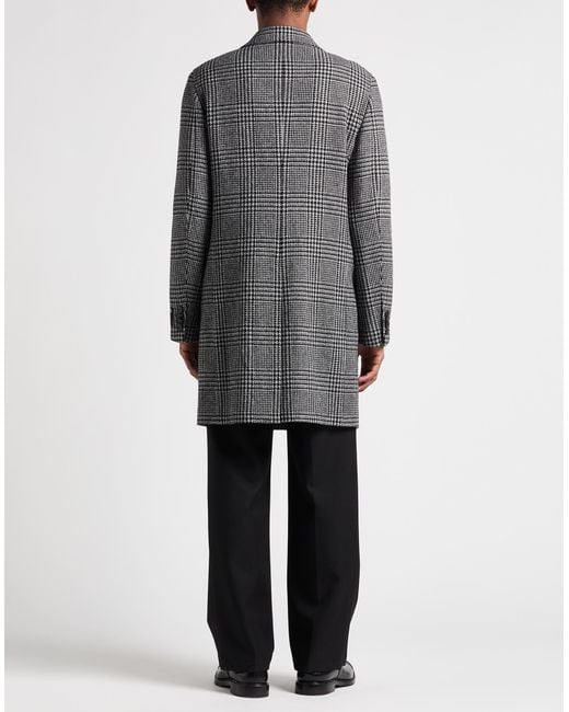 Zegna Gray Coat Wool, Acrylic, Polyester, Polyamide for men