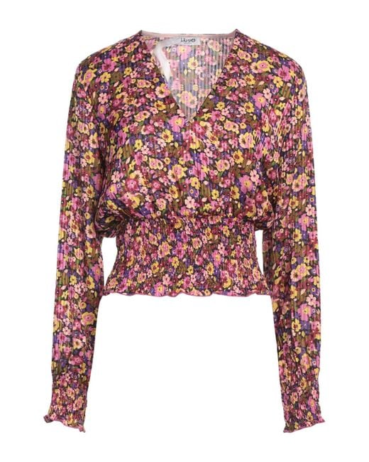 Liu Jo Red Top Viscose, Metallic Polyester