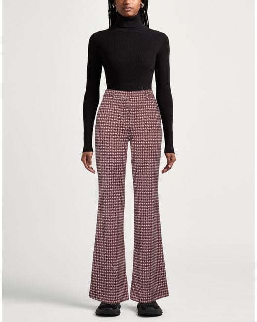 Moschino Red Brick Pants Polyamide, Elastane