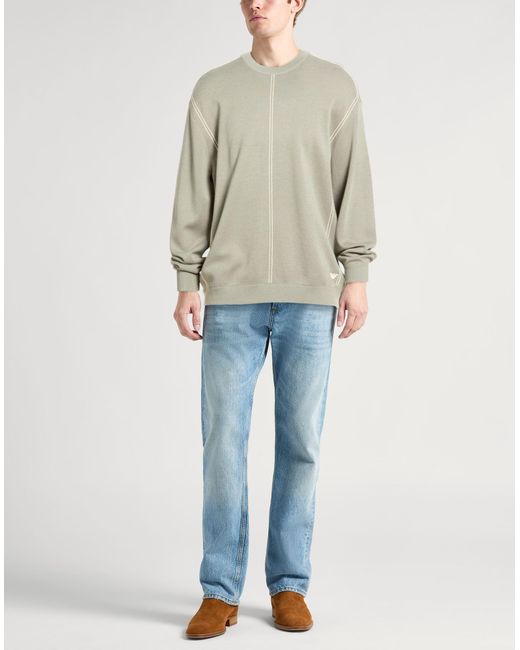 Emporio Armani Gray Sweaters for men