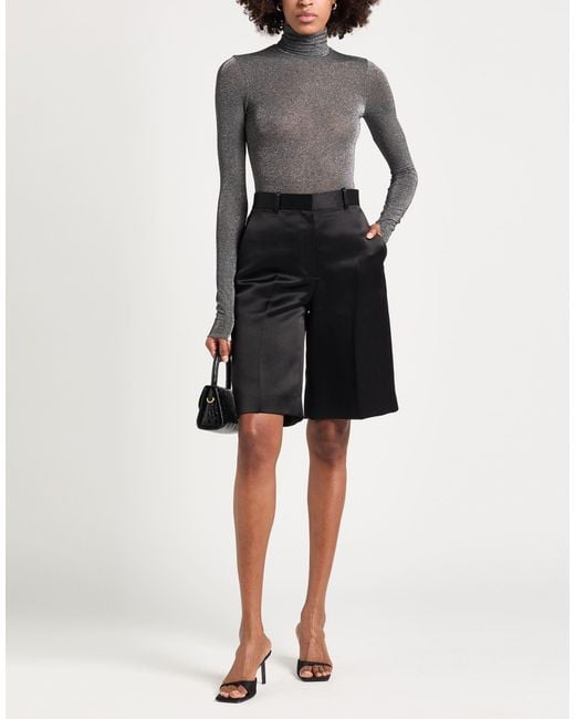 SIMONA CORSELLINI Gray T-Shirt Viscose, Polyamide, Metallic Fiber, Elastane
