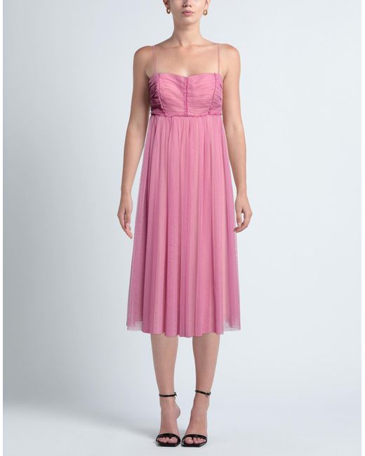 Vera Wang Pink Midi Dress