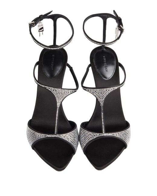 Givenchy Black Sandals Viscose, Silk