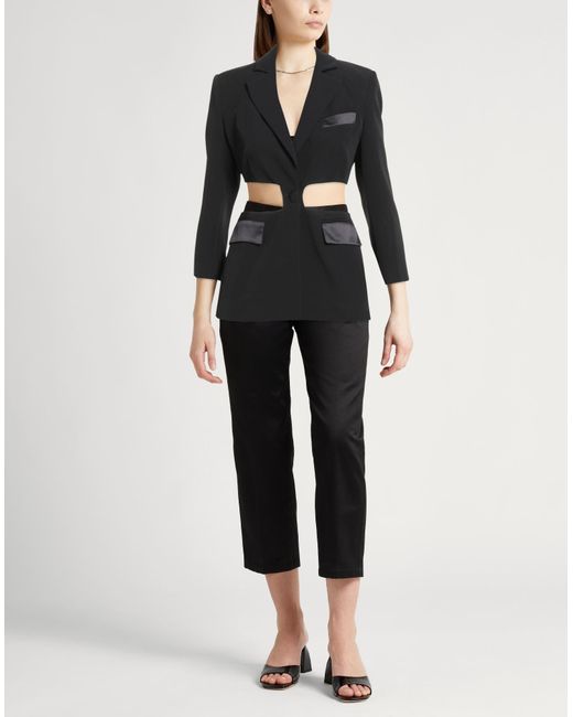Liu Jo Black Blazer Polyester, Elastane