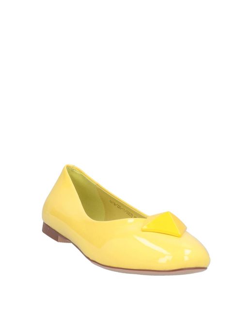 Emanuélle Vee Yellow Ballet Flats