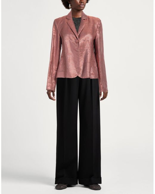 Maliparmi Pink Blazer Viscose, Linen, Polyester
