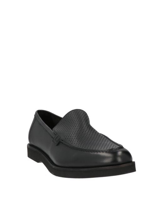 Doucal's Black Loafers Leather for men