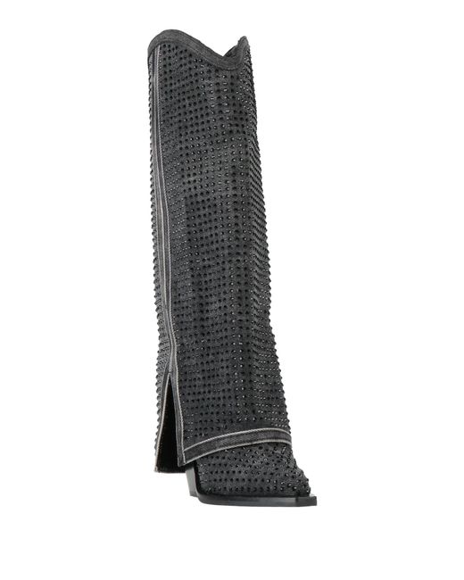 Le Silla Black Charcoal Boot Textile Fibers