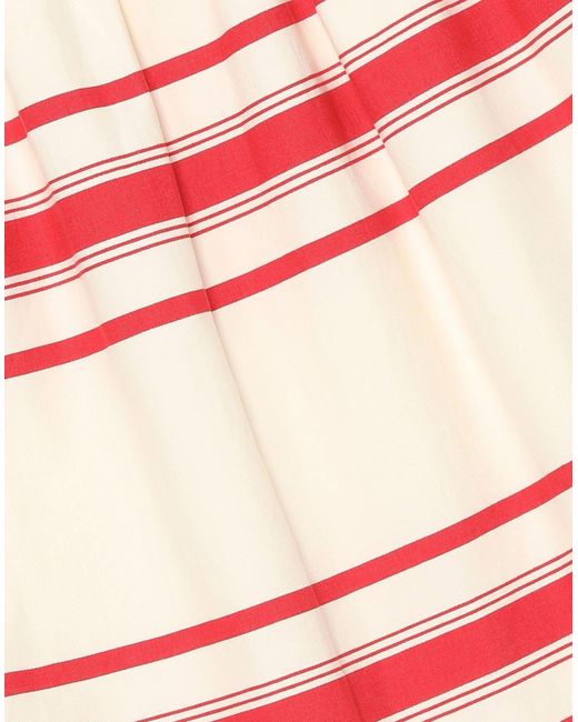 Semicouture Red Midi Skirt
