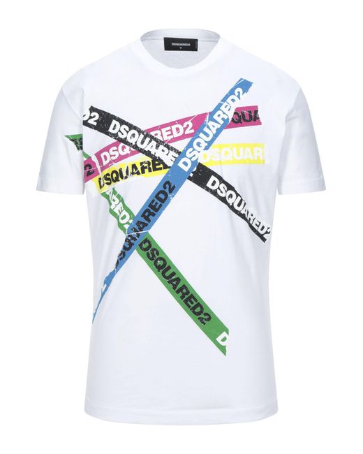 DSquared² Multicolor Multi Tape T Shirt for men