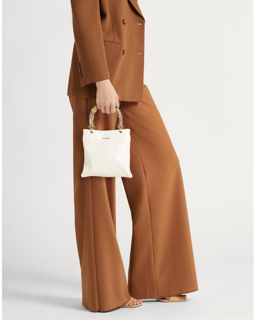 Jil Sander White Handbag Calfskin