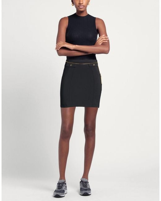 Elisabetta Franchi Black Mini Skirt Polyester, Elastane