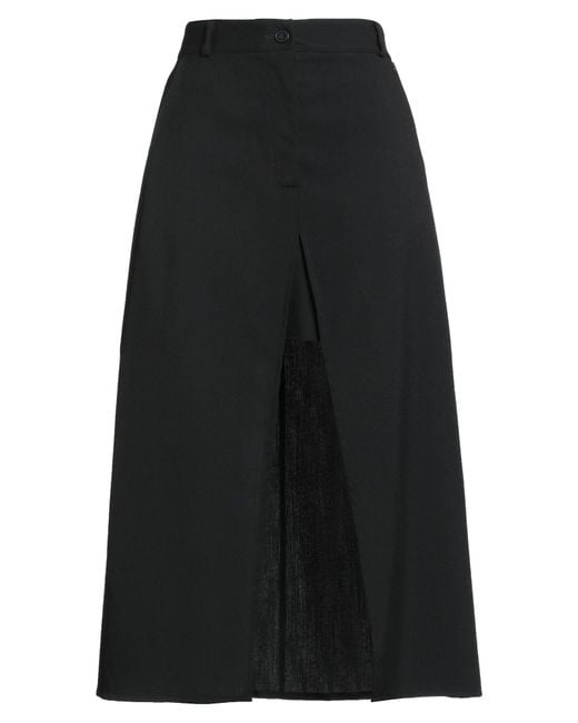 Dixie Black Midi Skirt Polyester, Elastane, Viscose