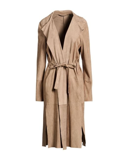 Salvatore Santoro Natural Overcoat & Trench Coat Leather