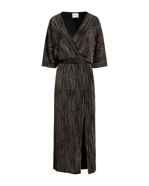 Dixie Black Maxi Dress Polyamide, Metallic Fiber, Elastane