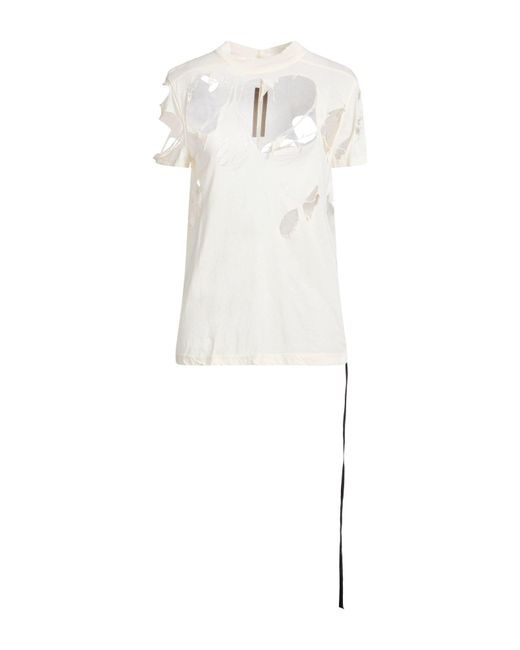 Rick Owens White T-Shirt Cotton