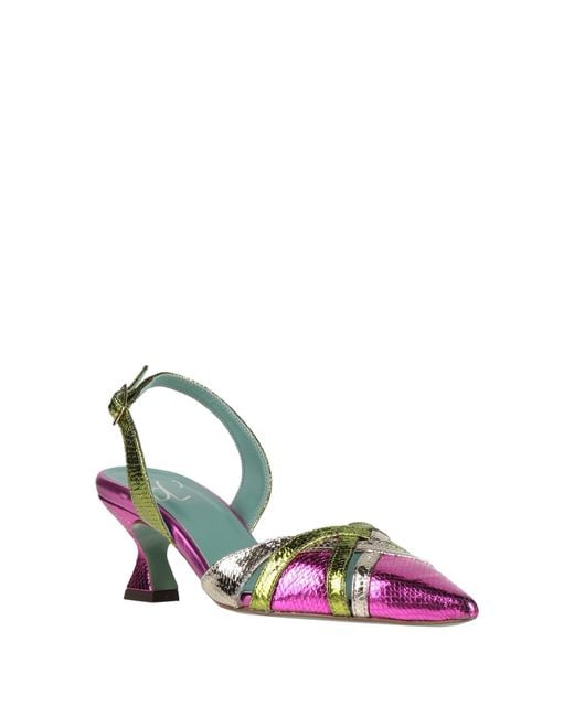 Paola D'arcano Pink Fuchsia Pumps Leather