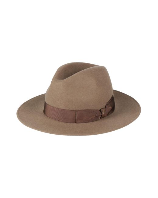 Borsalino Brown Hat Wool for men