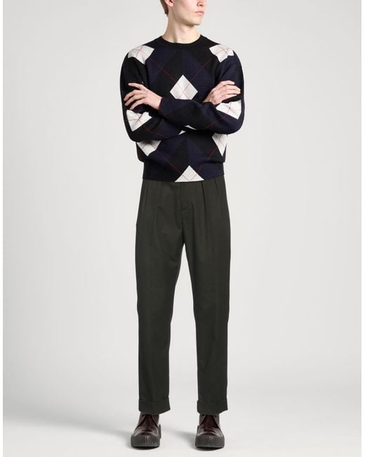 Paolo Pecora Gray Pants Polyester, Viscose, Elastane for men