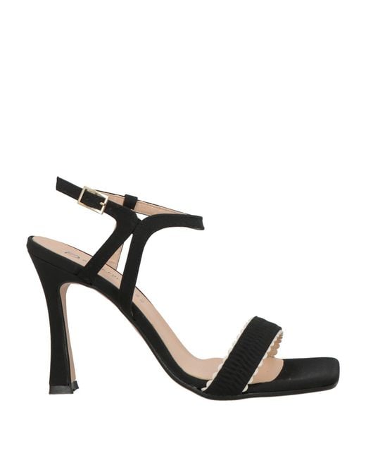 Divine Follie Black Sandals Textile Fibers
