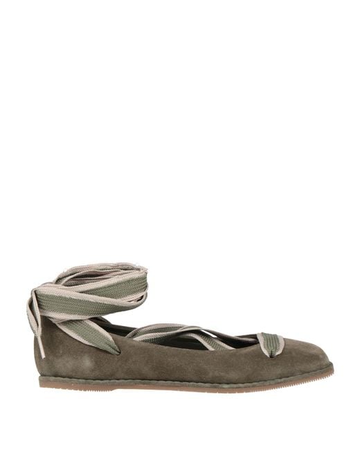 Palomitas By Paloma Barcelo' Multicolor Military Ballet Flats Leather