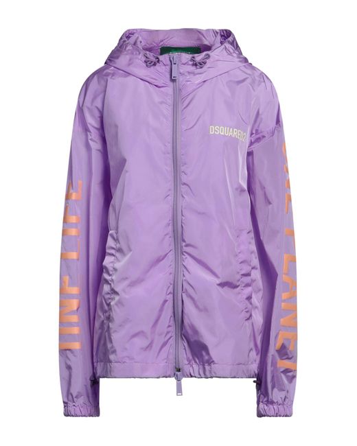 DSquared² Purple Overcoat & Trench Coat