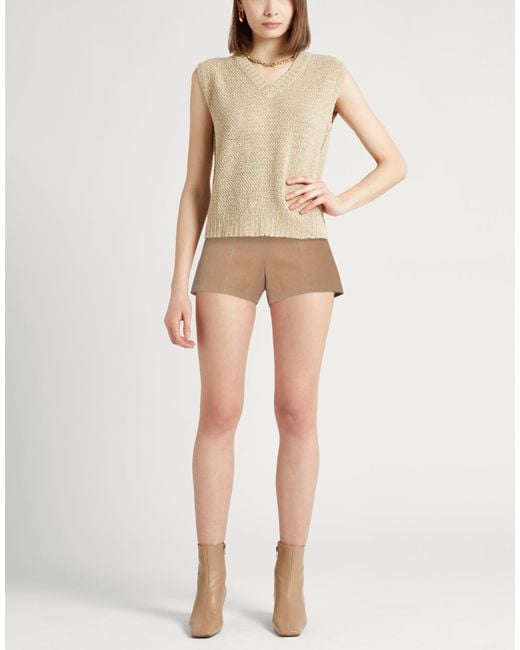 Max Mara Natural Sfilata Camel Shorts & Bermuda Shorts Cotton