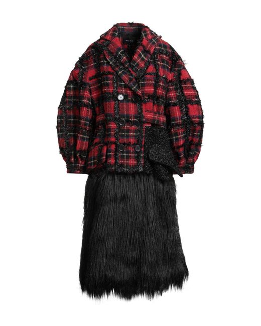Simone Rocha Women's Red Coat Synthetic Fibers, Acrylic, Wool, Alpaca Wool