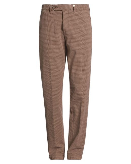 Myths Brown Pants Modal, Cotton, Elastane for men