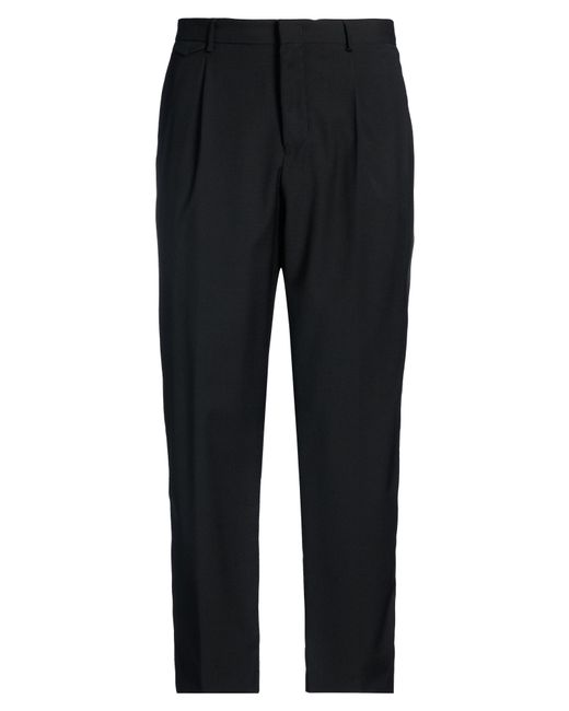 Manuel Ritz Black Pants Polyester, Wool, Elastane for men