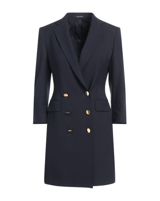 Tagliatore 0205 Blue Midnight Mini Dress Polyester, Virgin Wool, Elastane