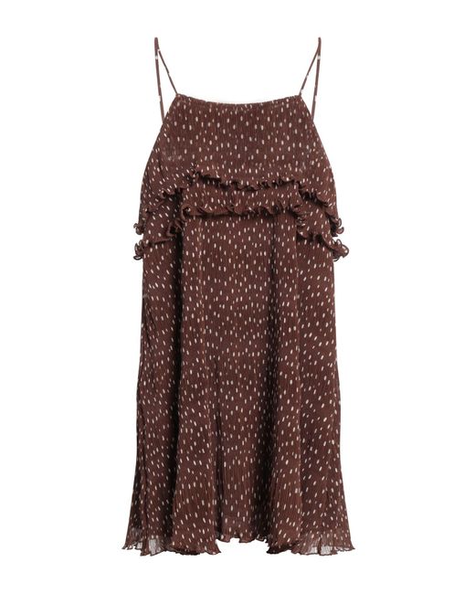Ganni Brown Mini Dress