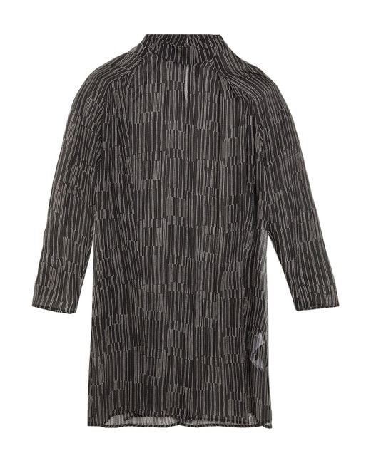Manila Grace Gray Mini Dress Polyester