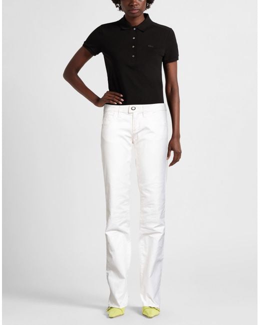 Grifoni White Ivory Pants Cotton