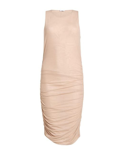 Patrizia Pepe White Midi Dress Polyester, Elastane
