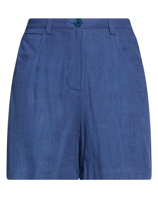 Love Moschino Blue Shorts & Bermuda Shorts Viscose, Linen
