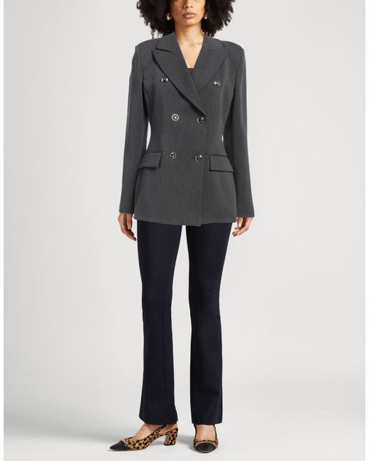 DIVEDIVINE Black Blazer Polyester, Viscose, Elastane