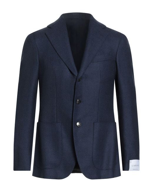 Caruso Blue Blazer Wool for men