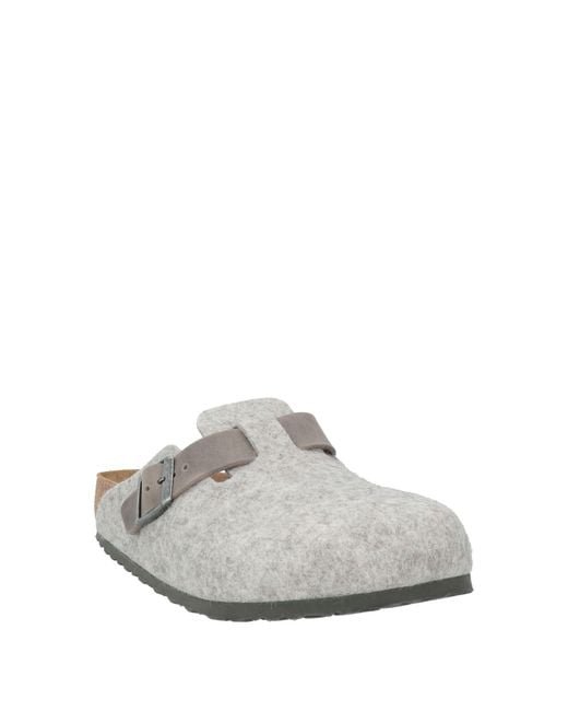 Birkenstock White Light Mules & Clogs Wool, Leather for men