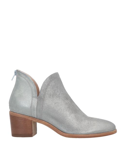 CafeNoir Gray Ankle Boots Soft Leather