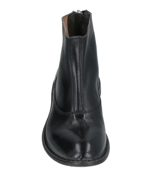 Moma Black Ankle Boots Leather
