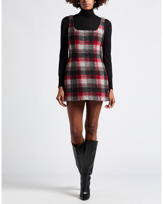 Tod's Red Mini Dress Wool, Polyester