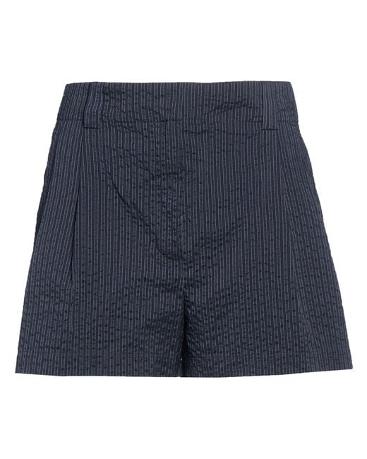 Maison Kitsuné Blue Midnight Shorts & Bermuda Shorts Polyester, Cotton