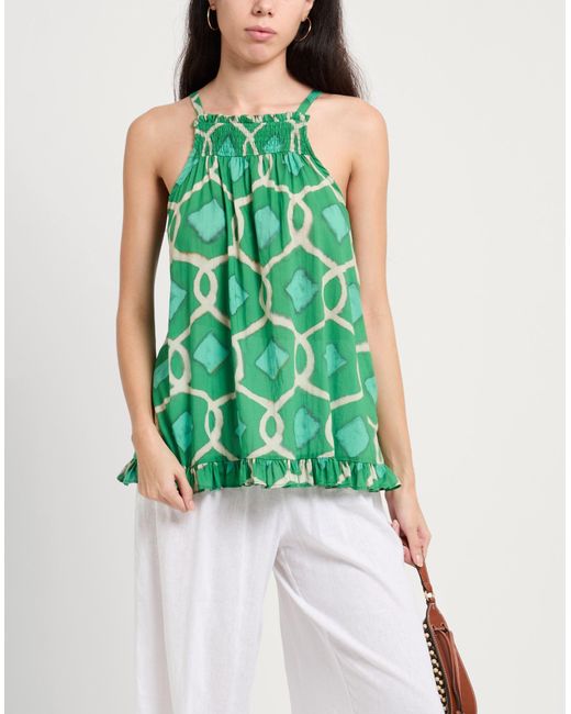 Twinset Green Top Cotton